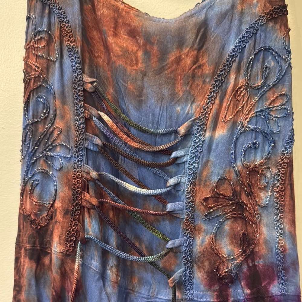 Bohemian Multicolor Sleeveless Dress - Picture 3 of 6